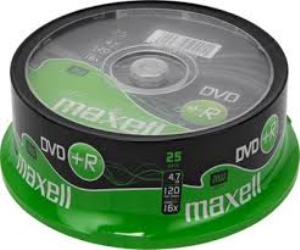 DVD+R MAXELL 4.7 Gb 16x Bobina 25 M161