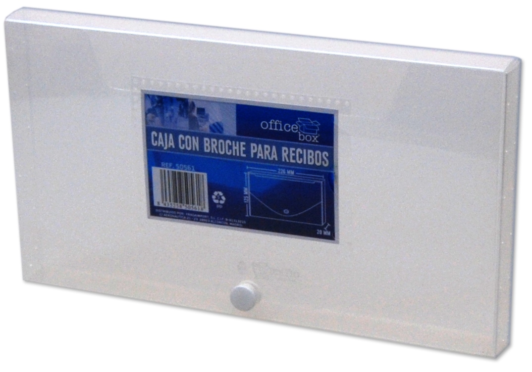Caja botn OFFICE BOX recibos cristal 50561