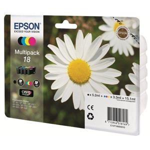 Tinta EPSON 18 Pack negro + color C13T18064010