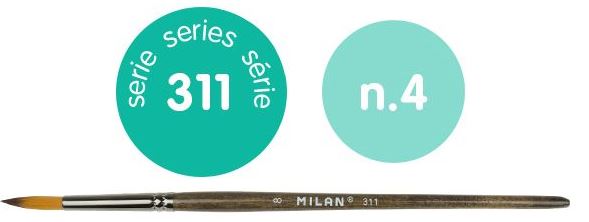 Pincel sinttico MILAN punta redonda  N4 311/4