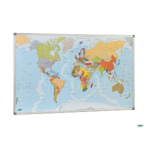 Mapa Mundi FAIBO marco aluminio 84x140cm 173