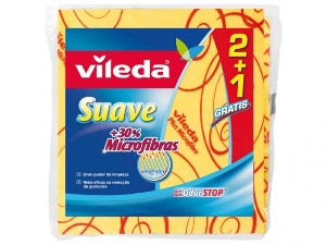 Bayeta microfibra VILEDA amarilla 2+1 gratis