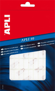 Etiqueta adhesiva manual APLI 20x75mm blanco 10h 01643