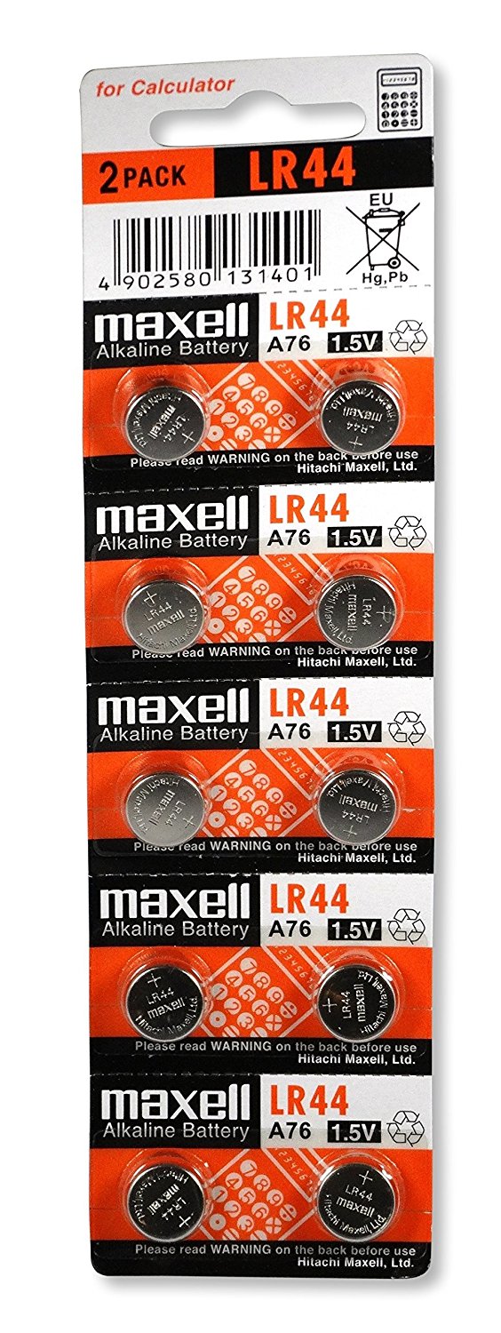 Pila micro alcalina MAXELL LR44 MXL 1,5v Blster 10
