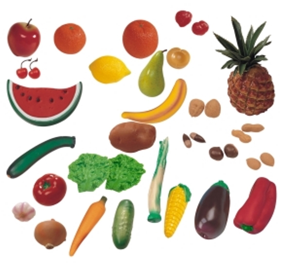 Comida MINILAND frutas-verduras-frutos 36 piezas 30811