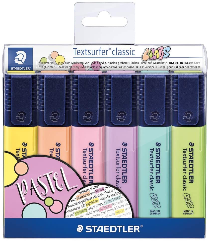 Marcador flor STAEDTLER Textsurfer  Pastel Pack  6