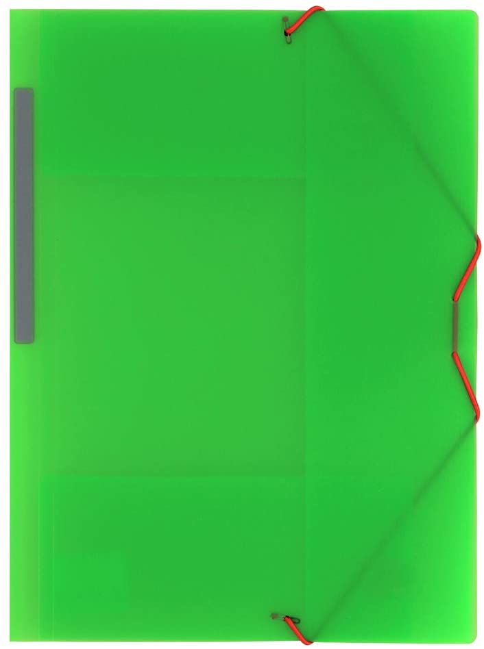 Carpeta gomas solapas COLORGRAF PP F verde translcido