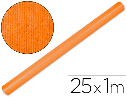 Rollo papel kraft SADIPAL 1x25m naranja fuerte 10664