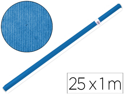 Rollo papel kraft SADIPAL 1x25m azul fuerte 10620