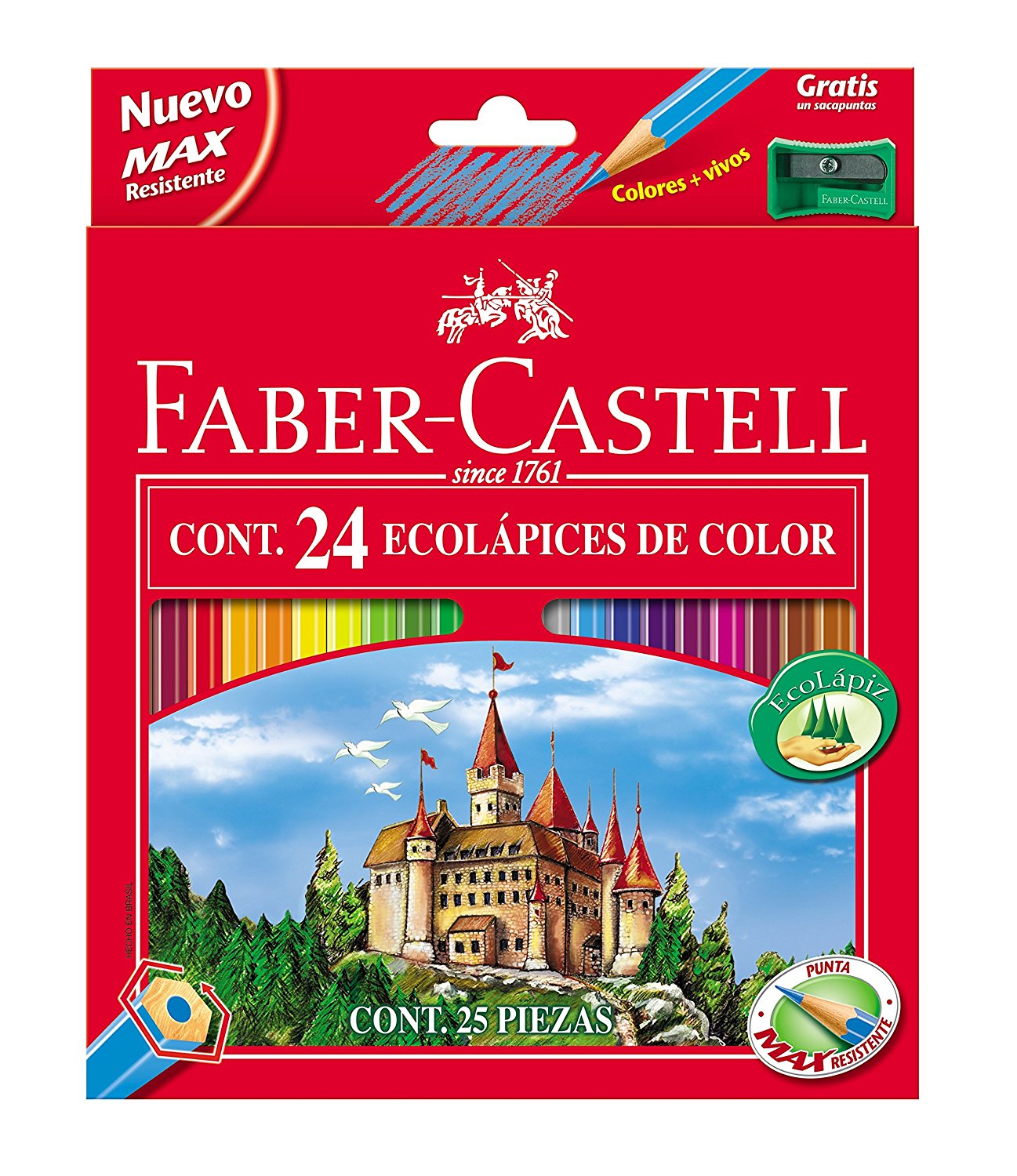 Lpiz color FABER CASTELL Surtido Caja 24 120124