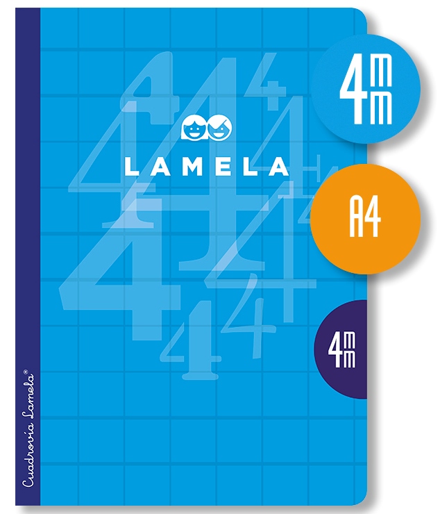 Libreta LAMELA A4 Cuadrovia 4mm 50h 06A4004