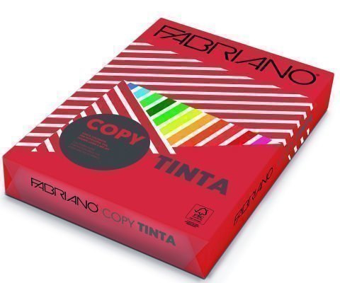 Papel color FABRIANO  A4 80g rojo (rosso) Pack 100h