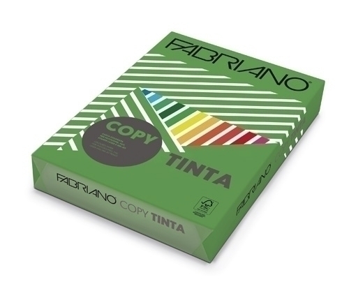 Papel color FABRIANO  A4 80g verde intenso Pack 100