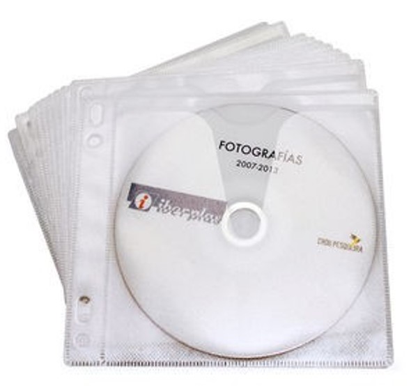 Funda 2 CD/DVD IBERPLAS 125x125 taladro Pack 10 479P
