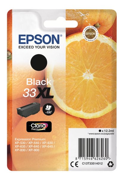 Tinta EPSON 33XL negro C13T33514012 530 pginas