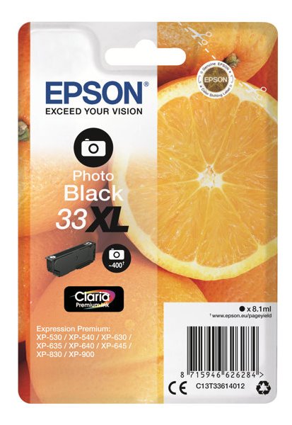Tinta EPSON 33XL negro foto C13T33614012 400 pginas