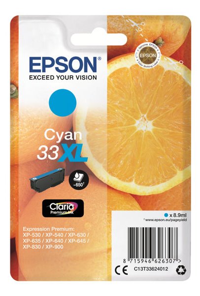 Tinta EPSON 33XL cyan C13T33624012 650 pginas
