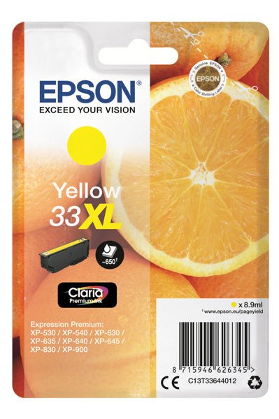 Tinta EPSON 33XL amarillo C13T33644012 650 pgina