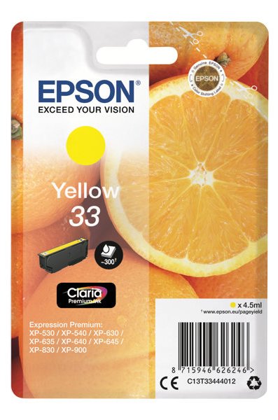 Tinta EPSON 33 amarillo C13T33444012 300 pginas
