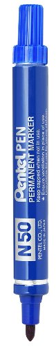 Marcador permanente PENTEL N50 punta cnica azul