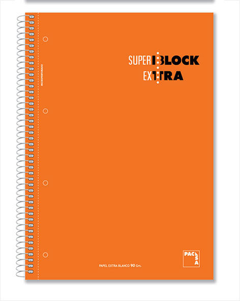 Cuaderno SUPERBLOCK T.Dura A4 5x5 120h microperfor 90g 