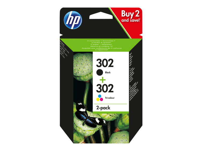 Tinta HP N302  Pack negro+color X4D37AE