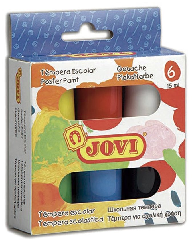 Tmpera-gouache gel JOVI 15ml  Caja 6 colores 520
