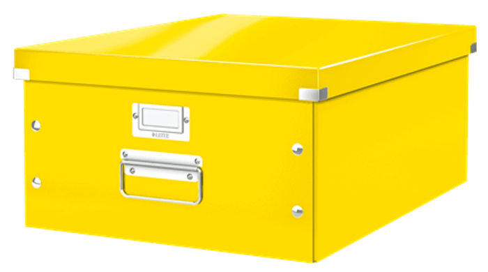 Caja almacenaje LEITZ Click&Store 369x200x484mm amarill