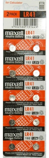 Pila micro alcalina MAXELL LR41 MXL 1,5v 