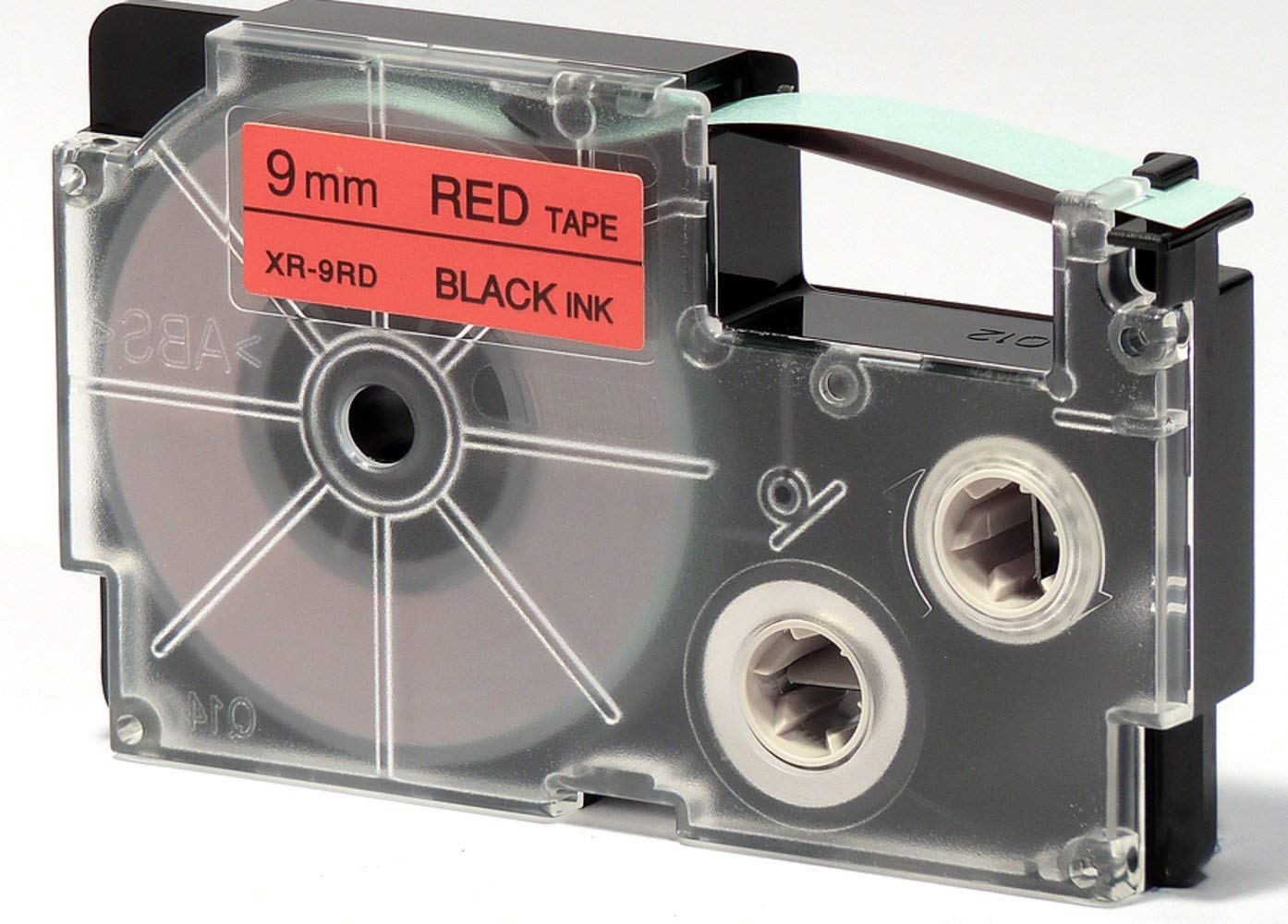 Cinta rotuladora CASIO  9mm x 8m negro/rojo XR-9RD1