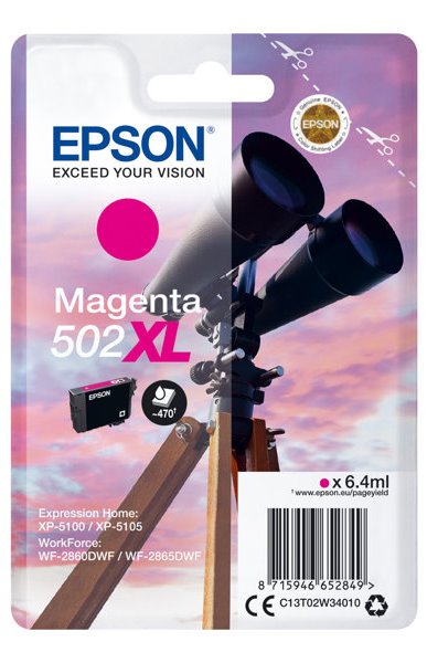 Tinta EPSON 502XL magenta C13T02W34010 470 pginas 
