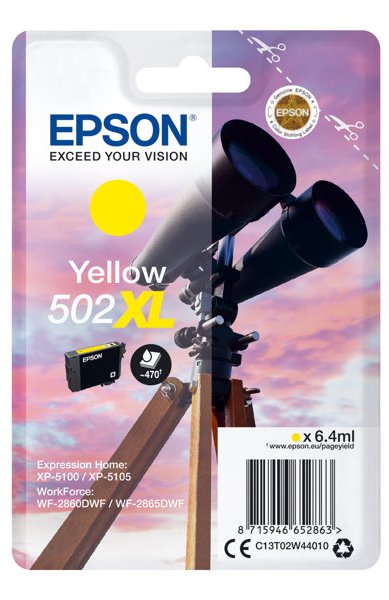 Tinta EPSON 502XL amarillo C13T02W44010 470 pginas 