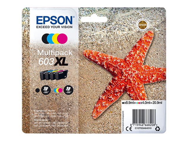 Tinta EPSON 603XL negro+color C13T03A64010
