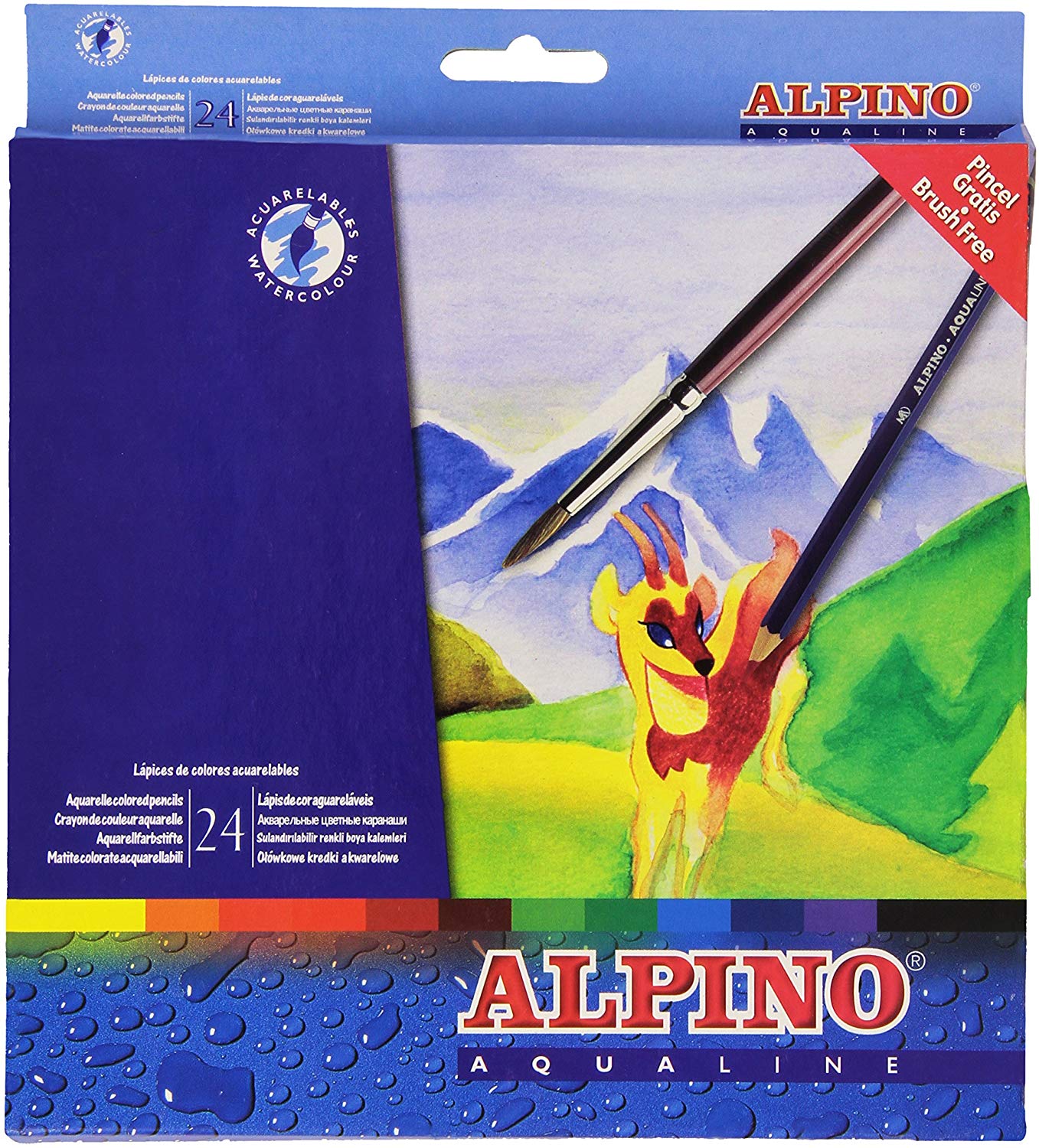 Lpiz acuarelable ALPINO Aqualine Caja 24 AL000131