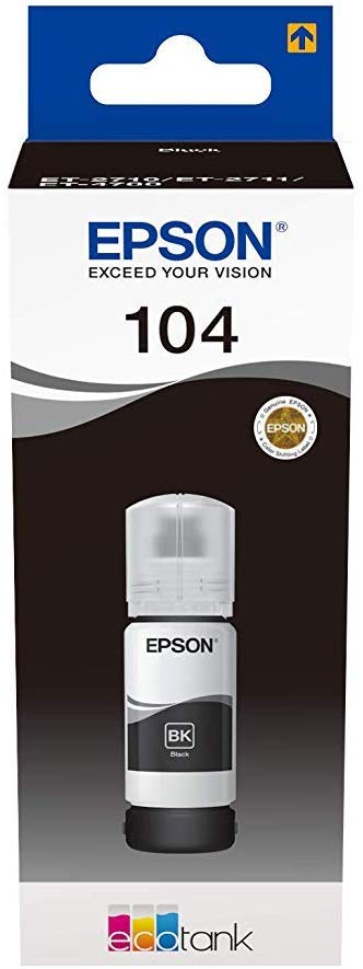 Tinta EPSON Ecotank 104 C13T00P140 negro 4.500 pginas 