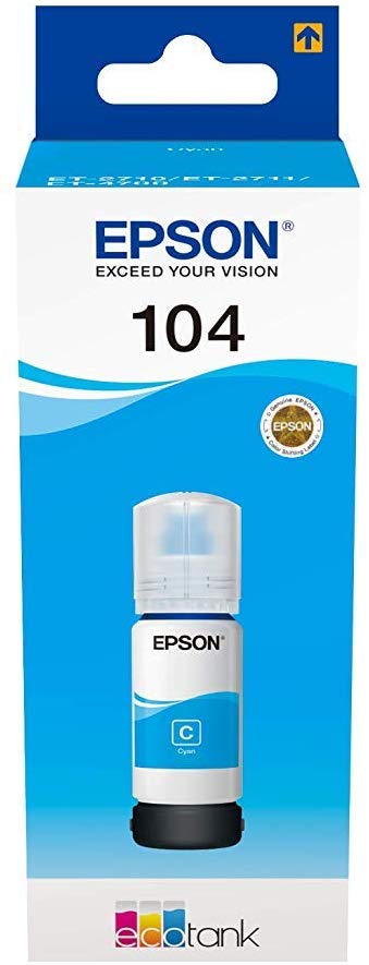 Tinta EPSON Ecotank 104 C13T00P240 cyan 7.500 pginas 