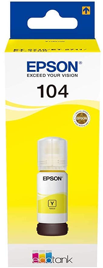 Tinta EPSON Ecotank 104 C13T00P440 amarillo 7.500 pg