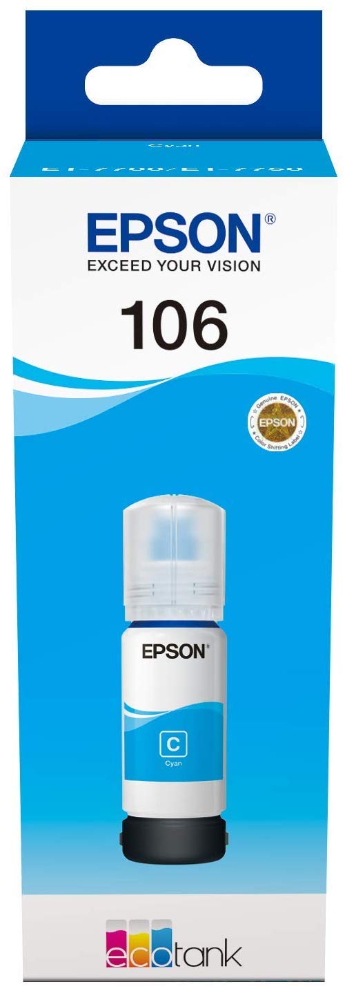 Tinta EPSON Ecotank 106 C13T00R240 cyan 5.000 pginas