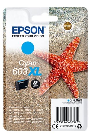 Tinta EPSON 603XL cyan C13T03A24010 350 pginas 