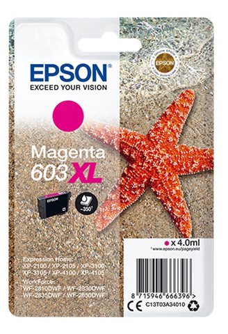 Tinta EPSON 603XL magenta C13T03A34010 350 pginas 
