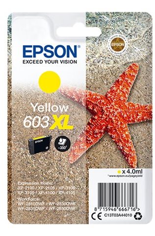 Tinta EPSON 603XL amarillo C13T03A44010 350 pginas 