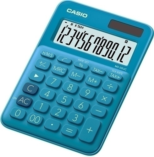 Calculadora sobremesa CASIO  MS-20UC 12 dgitos azul