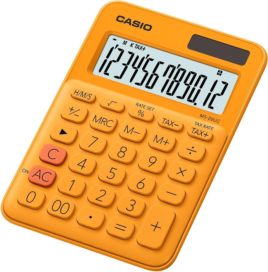 Calculadora sobremesa CASIO  MS-20UC 12 dgitos naranja