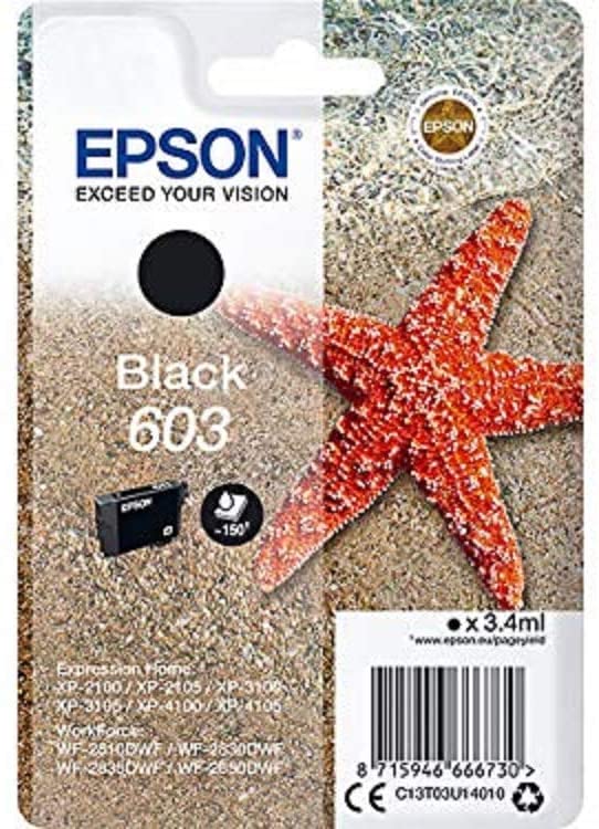 Tinta EPSON 603 negro C13T03U14010 150 pginas