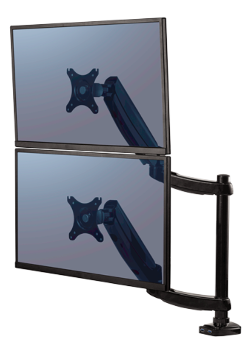 Brazo monitor FELLOWES Platinum pinza doble vertical