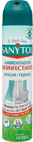 Spray desinfectante SANYTOL superficies/textiles 300ml