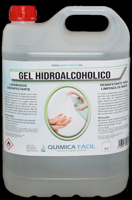Gel hidroalcohlico QUIMICA FACIL 5 litros