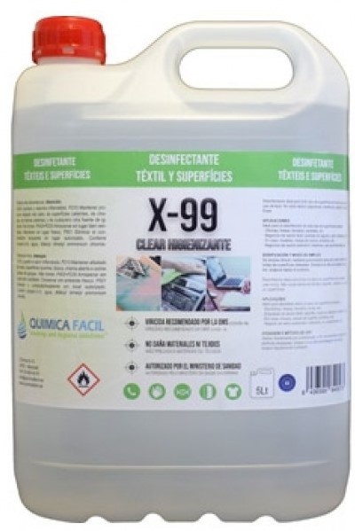Desinfectante hidroalcohlico X-99 Garrafa 5 Litros