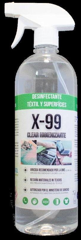 Desinfectante hidroalcohlico X-99 1L Pulverizador