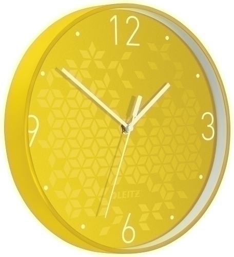 Reloj pared LEITZ Wow 29 amarillo/blanco 90150016
